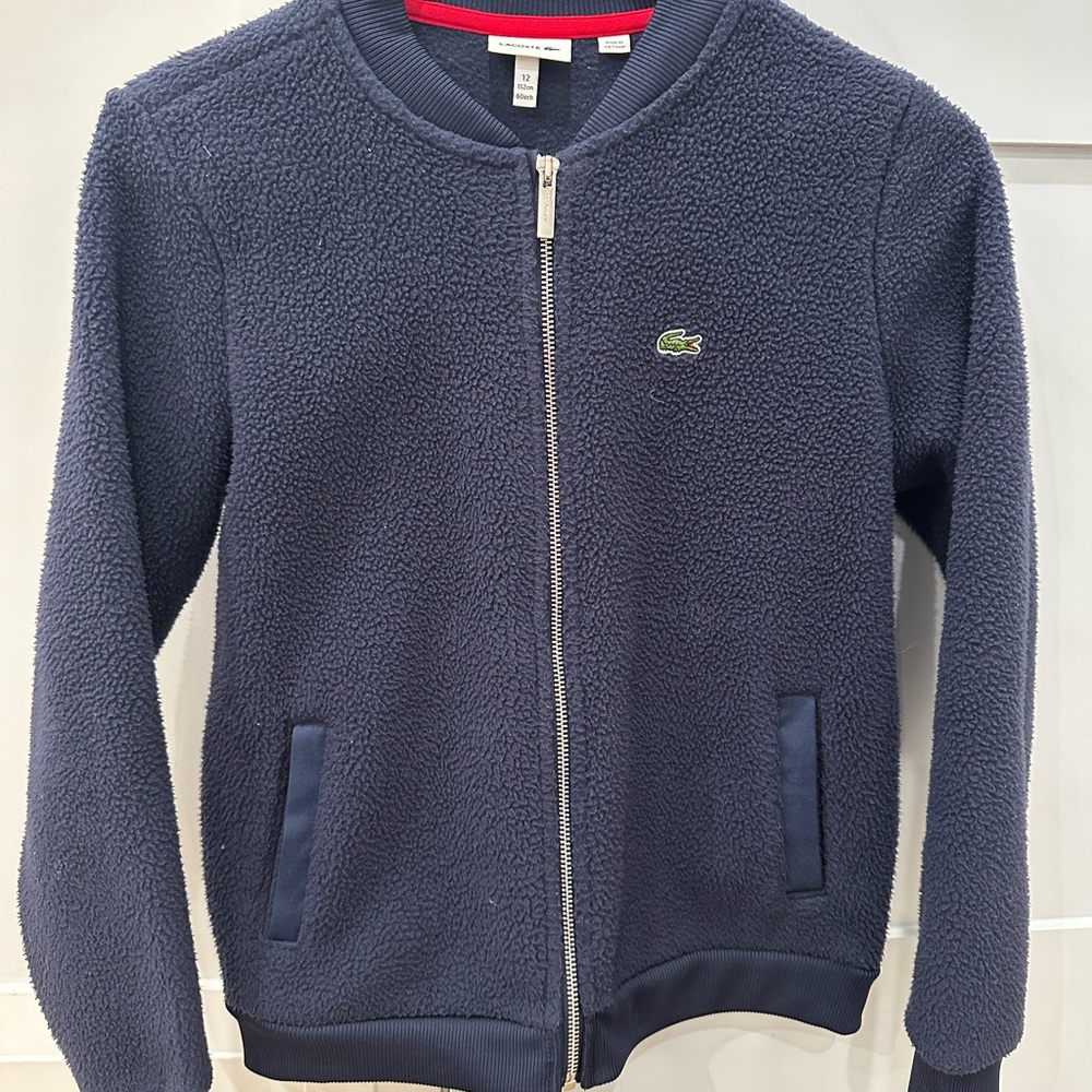 Lacoste Navy Blue Fleece Jacket